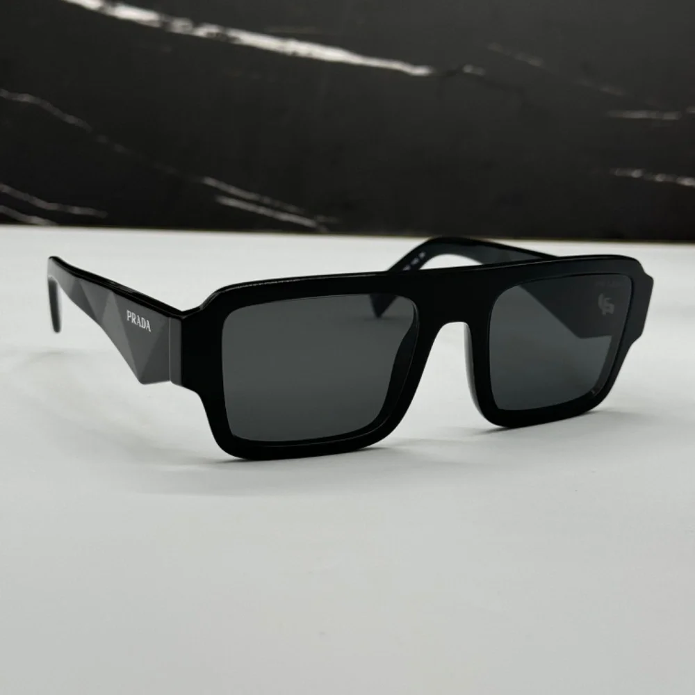 NEW PR A05S 16K08Z PRADA BLACK GREY SQUARE SPR A05 16K08Z UNISEX SUNGLASSES